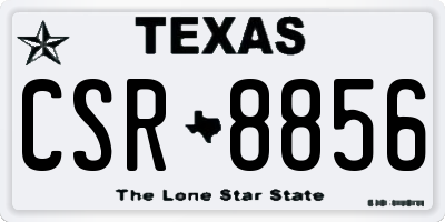 TX license plate CSR8856