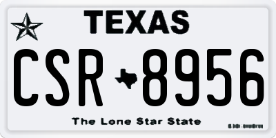 TX license plate CSR8956