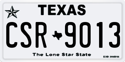 TX license plate CSR9013