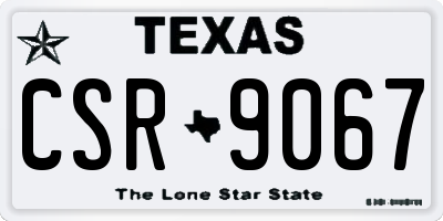 TX license plate CSR9067