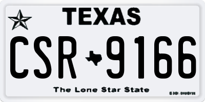 TX license plate CSR9166
