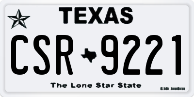 TX license plate CSR9221