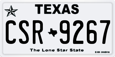 TX license plate CSR9267