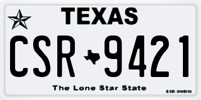 TX license plate CSR9421