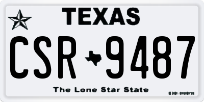 TX license plate CSR9487
