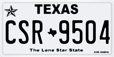 TX license plate CSR9504
