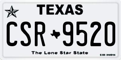 TX license plate CSR9520