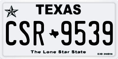 TX license plate CSR9539