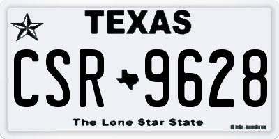 TX license plate CSR9628