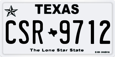 TX license plate CSR9712