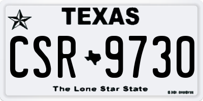 TX license plate CSR9730