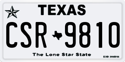 TX license plate CSR9810