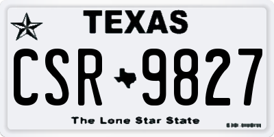 TX license plate CSR9827