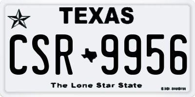TX license plate CSR9956