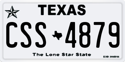 TX license plate CSS4879