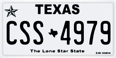 TX license plate CSS4979