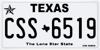 TX license plate CSS6519