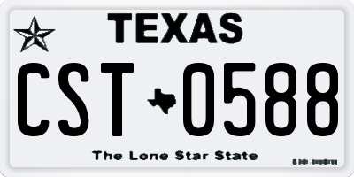 TX license plate CST0588