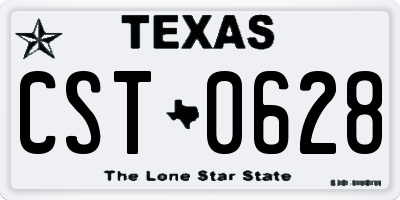 TX license plate CST0628