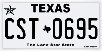 TX license plate CST0695