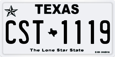 TX license plate CST1119