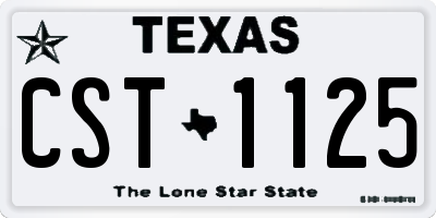TX license plate CST1125