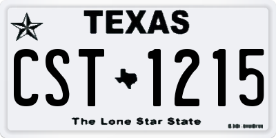TX license plate CST1215