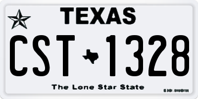 TX license plate CST1328