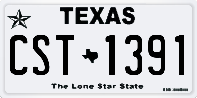 TX license plate CST1391
