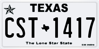 TX license plate CST1417