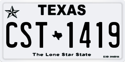 TX license plate CST1419