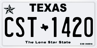 TX license plate CST1420