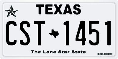 TX license plate CST1451