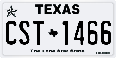TX license plate CST1466