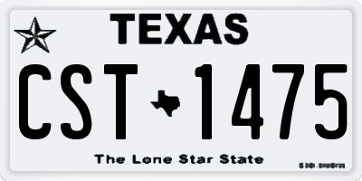 TX license plate CST1475