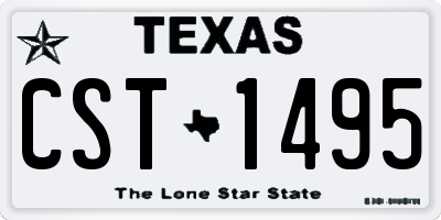TX license plate CST1495