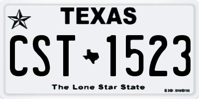 TX license plate CST1523