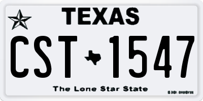 TX license plate CST1547