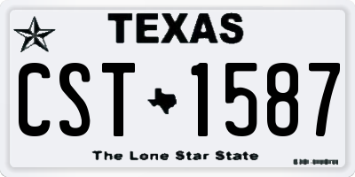 TX license plate CST1587