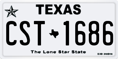 TX license plate CST1686
