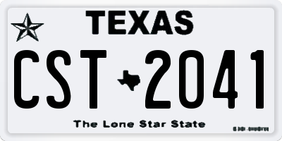 TX license plate CST2041