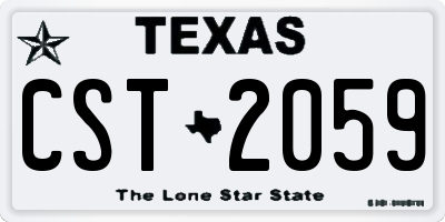 TX license plate CST2059