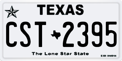 TX license plate CST2395