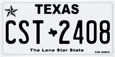 TX license plate CST2408