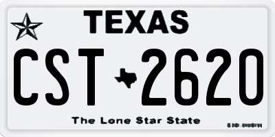 TX license plate CST2620