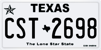 TX license plate CST2698