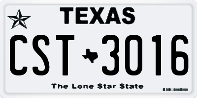 TX license plate CST3016