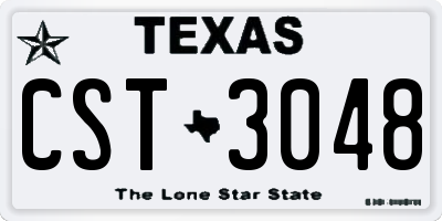 TX license plate CST3048