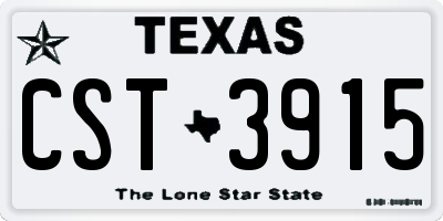 TX license plate CST3915