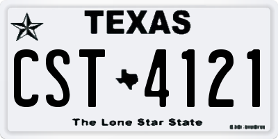 TX license plate CST4121